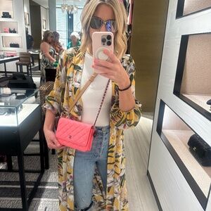 Chanel WOC- Coral/Pink with Black Matte Hardware